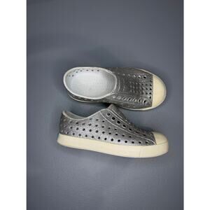 Native Kids’ Jefferson Bio-Bling Silver Girls 9 Casual Comfort Jelly